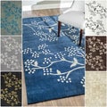 Handmade Alexa Pino Spring Season Floral Rug (7'6 x 9'6)