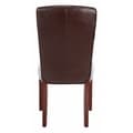 Safavieh Bowery Brown Marbled Leather Side Chair (Set of 2)