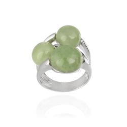 Glitzy Rocks Sterling Silver Rhodium-plated Bubble Jade Ring Today:  ...