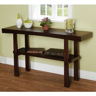 (^.^)/  Simple Living Cherry Walnut Finish Sakura Sofa Table