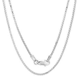 Sterling Essentials Italian Silver 1.5 mm Box Chain ( 16-30 Inch)