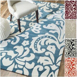 ( ._.) nuLOOM Handmade Pino Tribal Damask Rug (7'6 x 9'6)