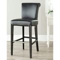 Manhattan Black Leather Bar Stool