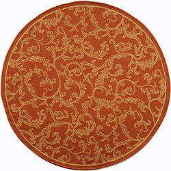 Great Prices Safavieh Indoor/ Outdoor Mayaguana Terracotta/ Natural Rug (6'7 Round)