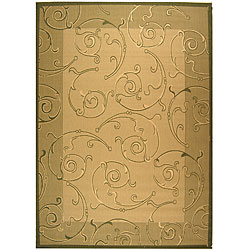 Great Prices Safavieh Indoor/ Outdoor Oasis Natural/ Olive Rug (9' x 12')