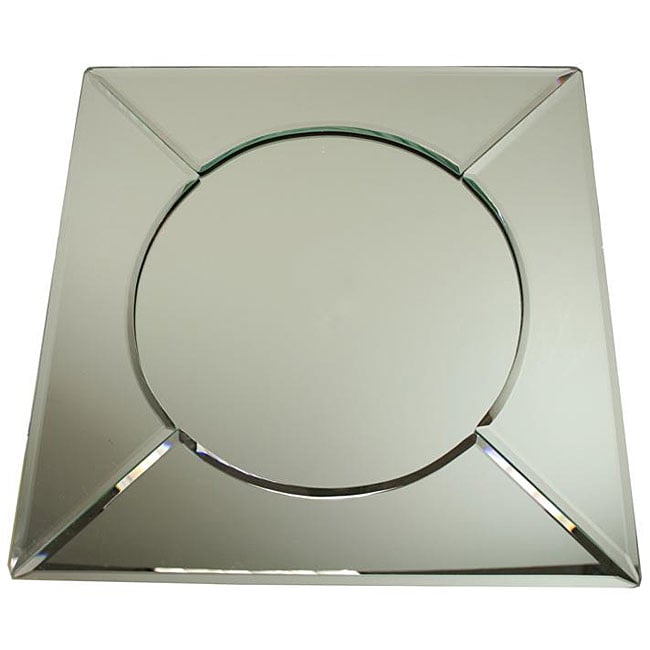 ChargeIt! By Jay Bevelededge Square 13inch Glass Mirror Charger Plates (Set of 6) Overstock