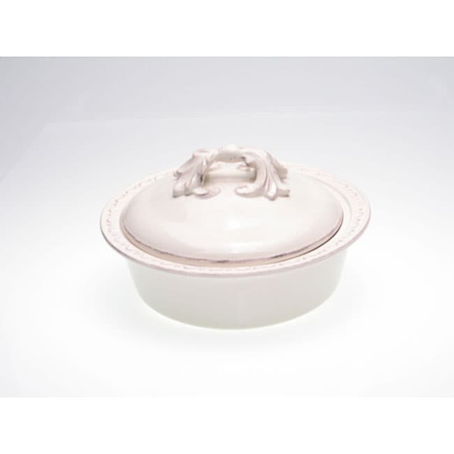 Certified International Firenze Ivory 2.5-quart Lidded Round Baking Dish
