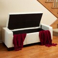Christopher Knight Home Guernsey Ivory Bonded Leather Storage Ottoman Bench