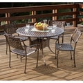 Christopher Knight Home Sebastian Cast Aluminum Copper Outdoor Dining Set