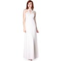 Evanese Women's Cross Tie Halter Dress with Contrast
