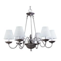 Brushed Nickel and Pewter 6-light Chandelier