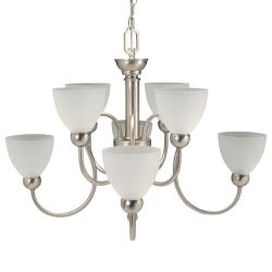 Brushed Nickel 8-light Chandelier
