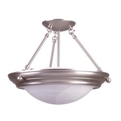 Brushed Nickel 3-light Pendant 