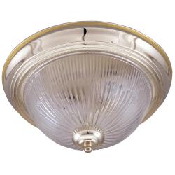 Polished Brass 2-light Flush Mount Light Fixture