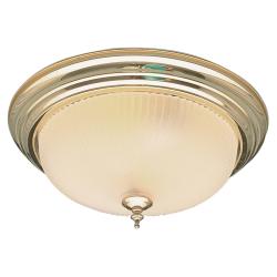 Polished Brass 1-light Flush Mount Light Fixture