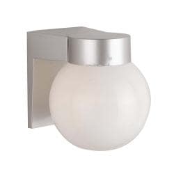 Satin Aluminum 1-light Outdoor Wall Sconce
