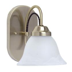 Satin Brass Wall Light Sconce.