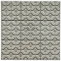SomerTile 4x4-in Mercury Metal Hexagon Porcelain Dcor Tile (Pack of 9)