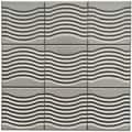 SomerTile 4x4-in Mercury Metal Wave Porcelain Dcor Tile (Pack of 9)