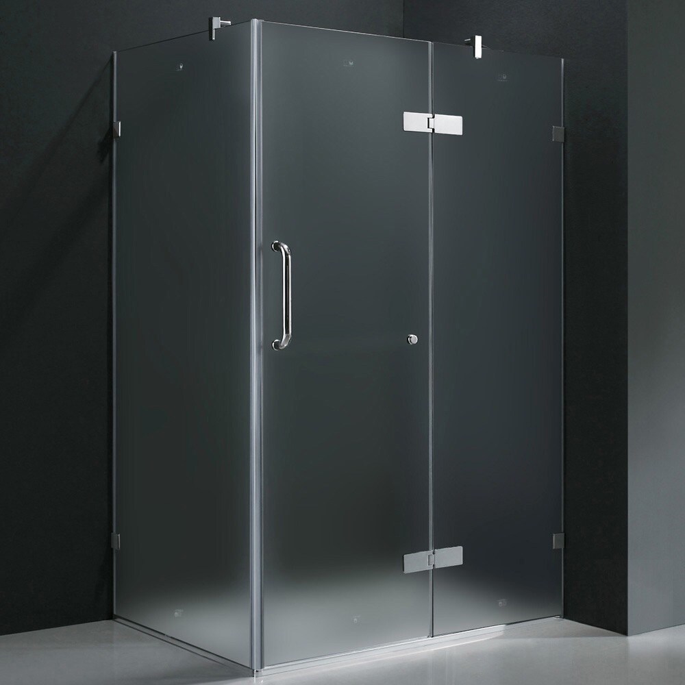 Vigo Frameless Frosted Glass Shower Enclosure (36 x 48) Overstock