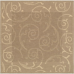 --->  Safavieh Indoor/ Outdoor Oasis Brown/ Natural Rug (6'7 Square)