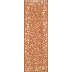 Find Cheap Price Safavieh Indoor/ Outdoor Oasis Terracotta/ Natural Runner (2'4 x 9'11)