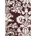 Hand-tufted Venice Leaves Reddish-brown Wool Rug (8' x 10')