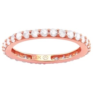 Beverly Hills Charm 14k Rose Gold 1ct TDW Diamond Eternity Band