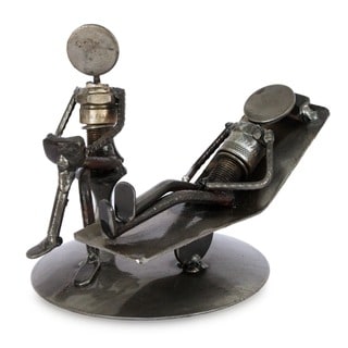 Great Prices Iron 'Rustic Psychotherapist' Statuette (Mexico)