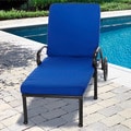 Outdoor 25" Wide Chaise Lounge Cushion with Sunbrella Fabric - Solid Bright