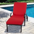 Outdoor 21" Wide Chaise Lounge Cushion with Sunbrella Fabric - Solid Traditional