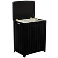 Mahogany Finished Rectangular Laundry Wood Hamper w/ Interior Bag 1101