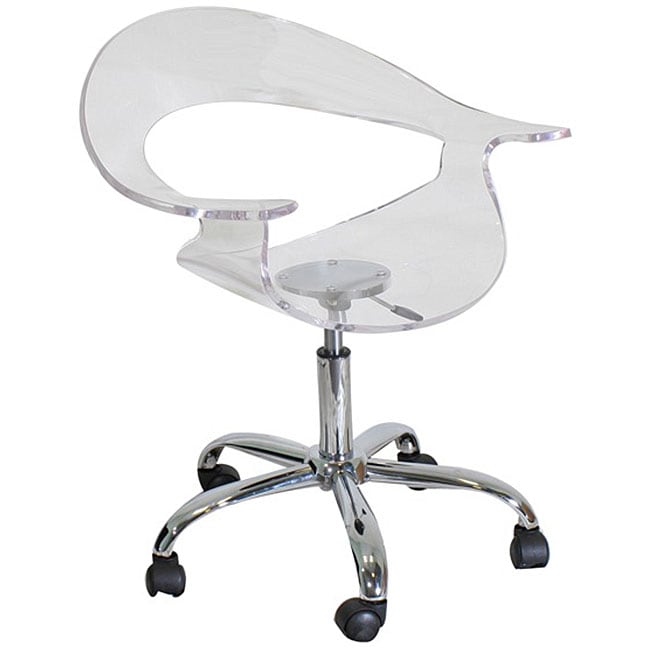 Rumor Clear Acrylic Chair Contemporary Desk Chair Clear Acrylic