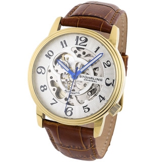 Stuhrling Original Men's 'Othello' Skeleton Automatic Watch