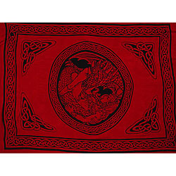 'Maiden and the Dragon' Celtic Sarong (Indonesia)-Image