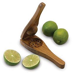 Handmade EcoTeak Wood Lime Squeezer (Thailand) with Brass Fittings-Image