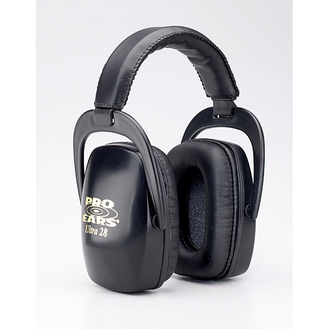Pro Ears Ultra NRR 28 Black Lightweight Ear Muffs for Shooting