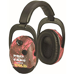 Stalker Gold NRR 25 RealTree Pink Camo Earmuffs-Image