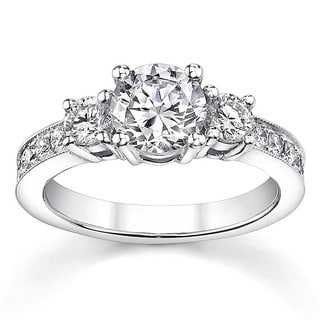 18k White Gold 1 1/5ct TDW Diamond Engagement Ring (H-I, SI1-SI3)