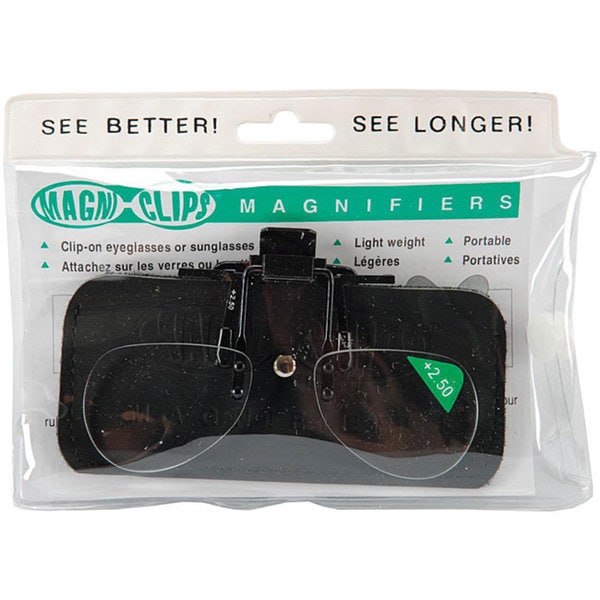 Magni-clips Lightweight Clip-on +2.50 Magnification Magnifiers