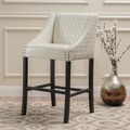 Christopher Knight Home Milano Ivory Quilted Bonded Leather Bar Stool