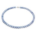 DaVonna Silver Blue FW Pearl 16-inch Necklace (6.5-7 mm)