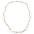 DaVonna Sterling Silver 7-7.5mm White Freshwater Pearl Necklace (16-36 inches)
