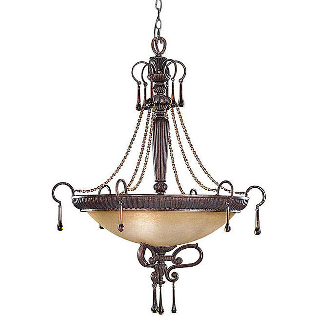 Island Gold 3 light Inverted Pendant Light Fixture