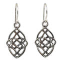 Sterling Silver 'Gordian Knot' Dangle Earrings (Thailand)