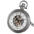 Akribos XXIV Men's Mechanical Stainless Pocket Watch