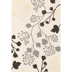Alexa Euro Collection Spring Season Floral Ivory Rug (6'6 x 9'6)