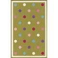 Alexa Playtime Children's Green Polka Dots Rug (4'5 x 6'9)