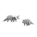 Sterling Silver Triceratops Stud Earrings