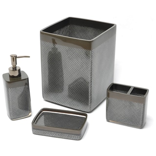 Diamonds are Forever Black 4-piece Bath Accessory Set